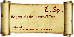 Bajcs Szókratész névjegykártya